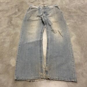 Basic Code Mens Light Wash Relaxed Fit Denim Jeans W32 L32